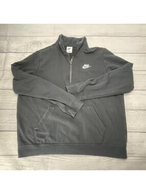 Nike Pullover Womens Large Black Quarter Zip Jacket